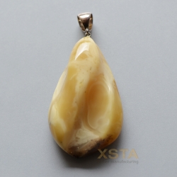Chunky amber natural pendant